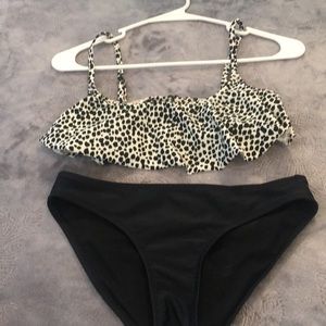 Animal print and black bikini